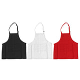 3Pcs Children Aprons Baking DIY Kids Aprons with Pockets for Boys Girls Aged 3‑6 White Red Black M Size 56cm Length