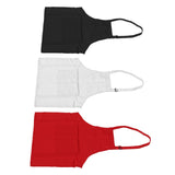 3Pcs Children Aprons Baking DIY Kids Aprons with Pockets for Boys Girls Aged 3‑6 White Red Black M Size 56cm Length