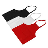 3Pcs Children Aprons Baking DIY Kids Aprons with Pockets for Boys Girls Aged 3‑6 White Red Black M Size 56cm Length