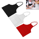 3Pcs Children Aprons Baking DIY Kids Aprons with Pockets for Boys Girls Aged 3‑6 White Red Black M Size 56cm Length - Extra Image