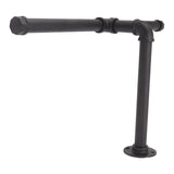 Wall Mount Clothes Rack Floating Iron Pipe Coat Hat Rack Multifunctional Clothing Hanger Black