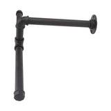 Wall Mount Clothes Rack Floating Iron Pipe Coat Hat Rack Multifunctional Clothing Hanger Black - Close-Up Angle
