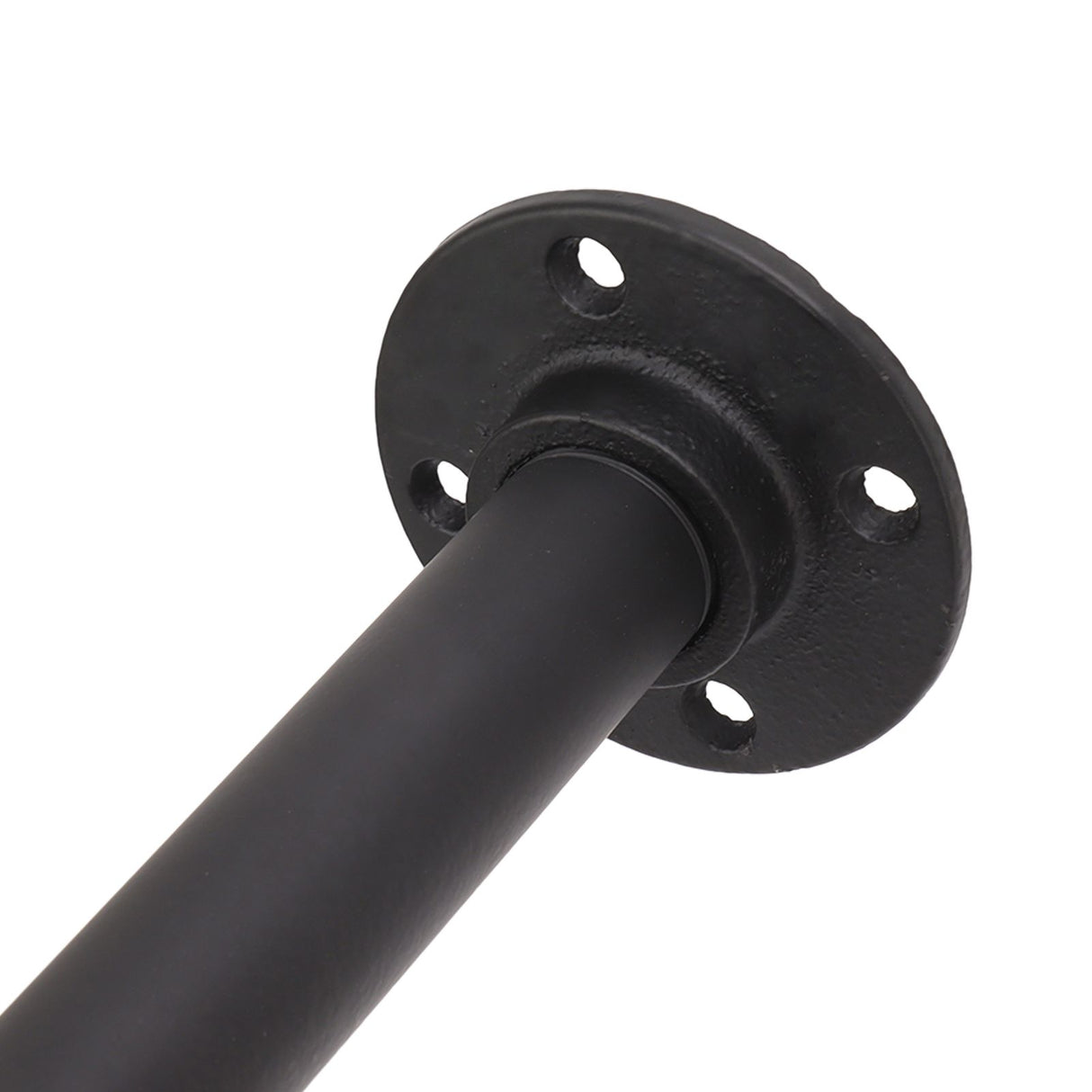 Wall Mount Clothes Rack Floating Iron Pipe Coat Hat Rack Multifunctional Clothing Hanger Black