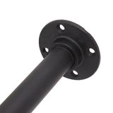 Wall Mount Clothes Rack Floating Iron Pipe Coat Hat Rack Multifunctional Clothing Hanger Black - Low Angle