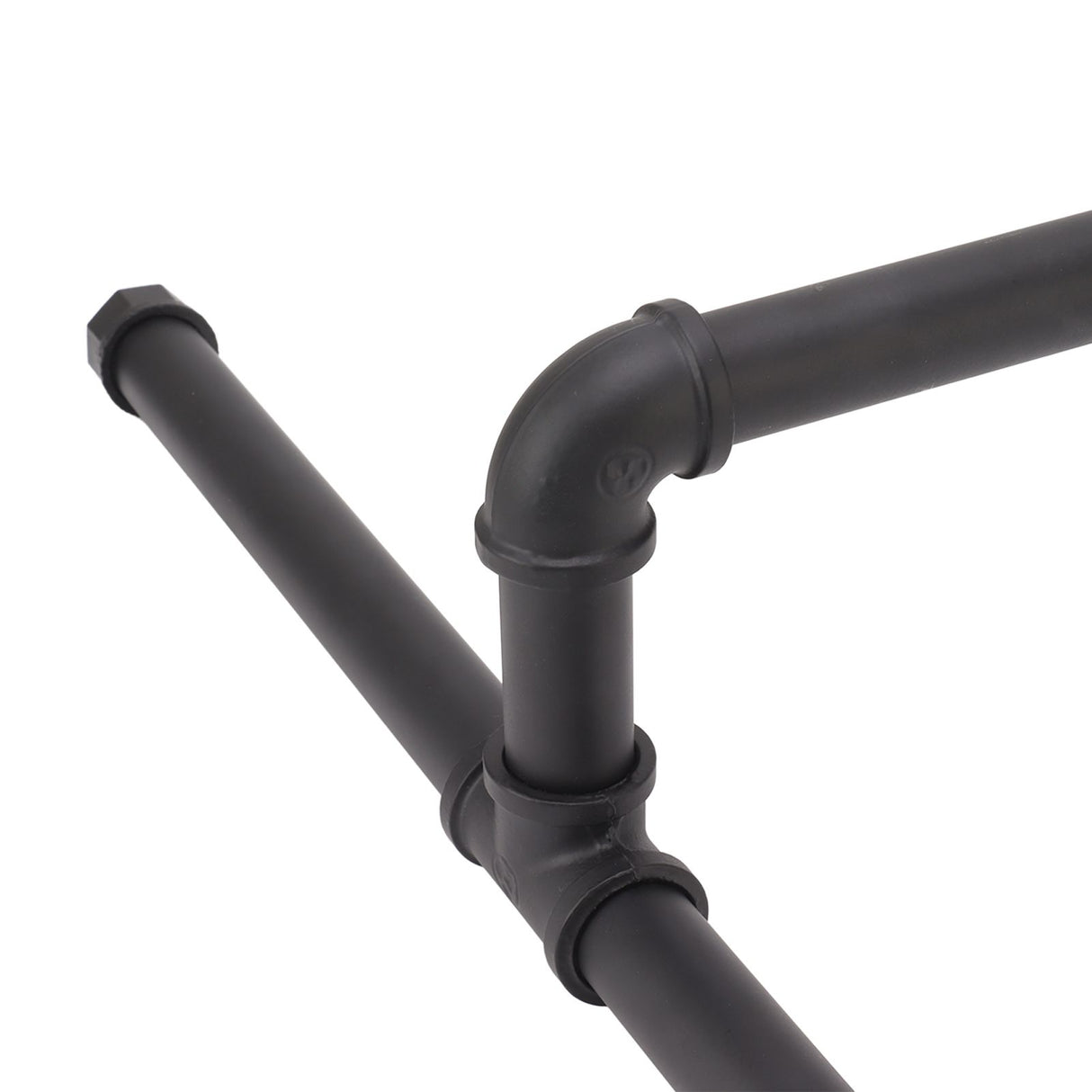 Wall Mount Clothes Rack Floating Iron Pipe Coat Hat Rack Multifunctional Clothing Hanger Black