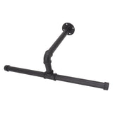 Wall Mount Clothes Rack Floating Iron Pipe Coat Hat Rack Multifunctional Clothing Hanger Black - Extra Image