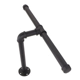 Wall Mount Clothes Rack Floating Iron Pipe Coat Hat Rack Multifunctional Clothing Hanger Black