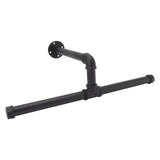 Wall Mount Clothes Rack Floating Iron Pipe Coat Hat Rack Multifunctional Clothing Hanger Black
