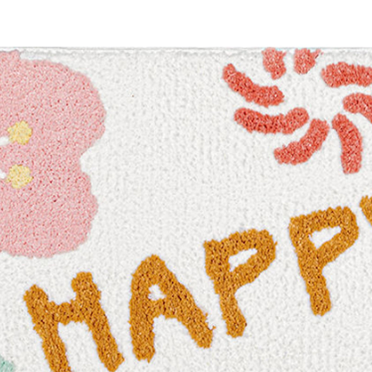 Bath Mat Cute Cartoon Soft Slip Resistance Highly Absorbent Bath Rug for Bathroom Bedroom Kitchen White