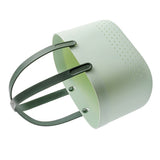 Portable Shower Basket with Ventilation Holes Large Capacity Plastic Portable Storage Basket with Handles for Bathroom Green