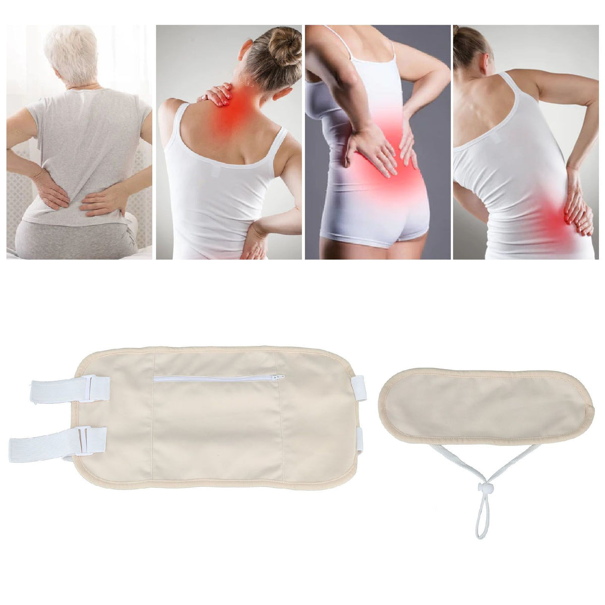 Castor Oil Pack Wrap Light Weight Organic Castor Oil Pack Kit Adjustable Castor Oil Pack for Sleeping Reading Yoga