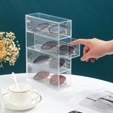 Glasses Storage Box 4 Layers Stackable Transparent Sunglasses Display Organizer for Office Bedroom - Extra Image