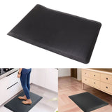 Kitchen Mat Waterproof Oilproof Floor Mat Rug 44x70cm Home Decoration Black for Office Hotel - Extra Image