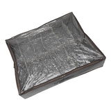Under Bed Shoe Storage Organizer Drawer Foldable Fabric Container Box Closet with Cover Clear Window Gray Brushed