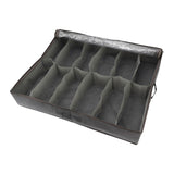 Under Bed Shoe Storage Organizer Drawer Foldable Fabric Container Box Closet with Cover Clear Window Gray Brushed - Extra Image