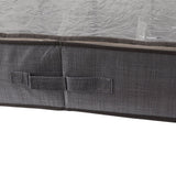 Under Bed Shoe Storage Organizer Drawer Foldable Fabric Container Box Closet with Cover Clear Window Gray Brushed
