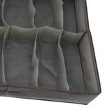 Under Bed Shoe Storage Organizer Drawer Foldable Fabric Container Box Closet with Cover Clear Window Gray Brushed