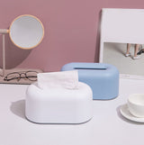 Nordic Ins Plastic Tissue Box Simple Paper Holder Dispenser Home Storage Case for Home Dormitory Bedroom Coffee Table Restaurant Warm White