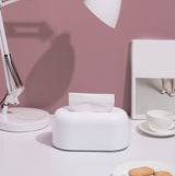Nordic Ins Plastic Tissue Box Simple Paper Holder Dispenser Home Storage Case for Home Dormitory Bedroom Coffee Table Restaurant Warm White