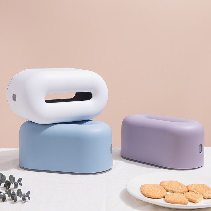 Nordic Ins Plastic Tissue Box Simple Paper Holder Dispenser Home Storage Case for Home Dormitory Bedroom Coffee Table Restaurant Sky Blue