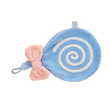 Cute Kids Hand Towel Thickened Soft Coral Velvet Absorbent Hand Towel with Hanging Loop for Bathroom Kitchen Blue