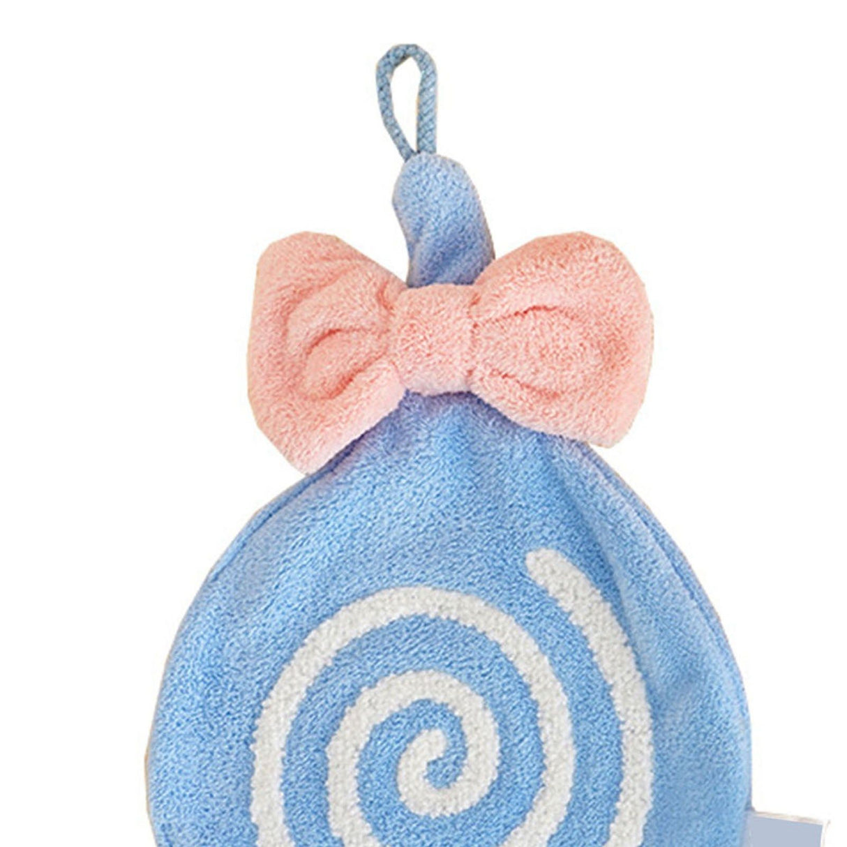 Cute Kids Hand Towel Thickened Soft Coral Velvet Absorbent Hand Towel with Hanging Loop for Bathroom Kitchen Blue