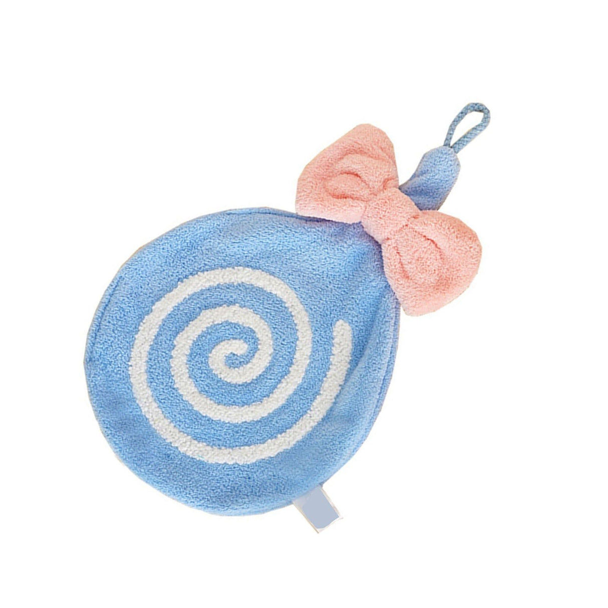 Cute Kids Hand Towel Thickened Soft Coral Velvet Absorbent Hand Towel with Hanging Loop for Bathroom Kitchen Blue