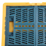 Collapsible Baskets with Handles PP Waterproof Collapsible Storage Crates for Home Kitchen Bedroom Office Yellow Green Large Size - Extra Image