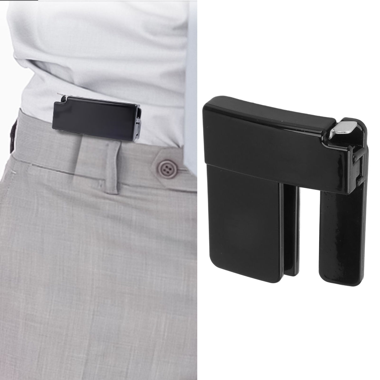 Pants Waist Shrink Clip Buckle Durable Multi Function Belt Clip Buckle for Daily Life Black
