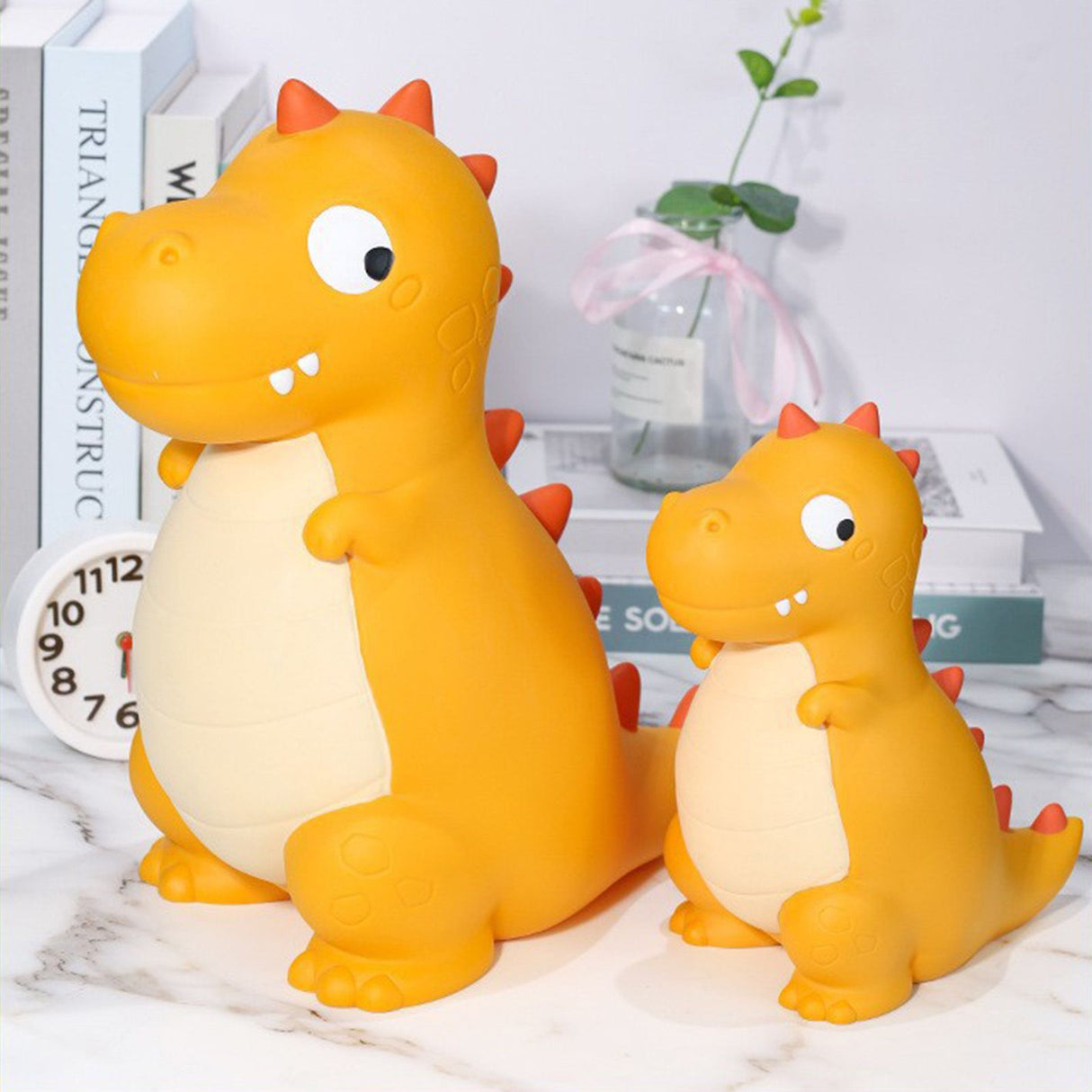 Dinosaur Piggy Bank Cute Cartoon Money Save Box Fall Resistance Money Coin Bank Desktop Decoration Boys Girls Gift Small Yellow