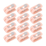 12pcs Bed Sheet Clips Prevent Slip Needleless Safe 180 Degree Closure Universal Quilt Cover Fastener for Home Pink