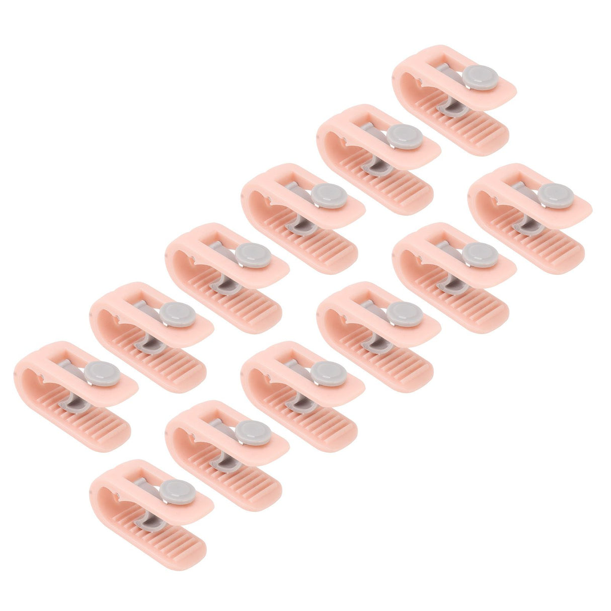 12pcs Bed Sheet Clips Prevent Slip Needleless Safe 180 Degree Closure Universal Quilt Cover Fastener for Home Pink