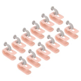 12pcs Bed Sheet Clips Prevent Slip Needleless Safe 180 Degree Closure Universal Quilt Cover Fastener for Home Pink - Side View