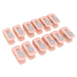 12pcs Bed Sheet Clips Prevent Slip Needleless Safe 180 Degree Closure Universal Quilt Cover Fastener for Home Pink