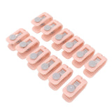 12pcs Bed Sheet Clips Prevent Slip Needleless Safe 180 Degree Closure Universal Quilt Cover Fastener for Home Pink - Low Angle