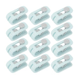 12pcs Bed Sheet Clips Prevent Slip Needleless Safe 180 Degree Closure Universal Quilt Cover Fastener for Home Green