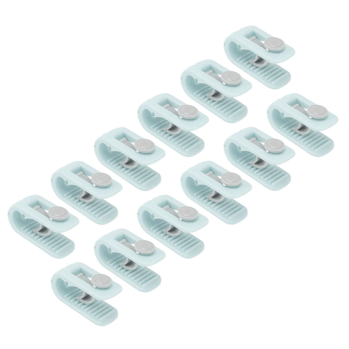 12pcs Bed Sheet Clips Prevent Slip Needleless Safe 180 Degree Closure Universal Quilt Cover Fastener for Home Green