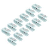 12pcs Bed Sheet Clips Prevent Slip Needleless Safe 180 Degree Closure Universal Quilt Cover Fastener for Home Green - Front View