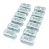 12pcs Bed Sheet Clips Prevent Slip Needleless Safe 180 Degree Closure Universal Quilt Cover Fastener for Home Green
