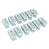 12pcs Bed Sheet Clips Prevent Slip Needleless Safe 180 Degree Closure Universal Quilt Cover Fastener for Home Green - Rear View