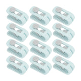 12pcs Bed Sheet Clips Prevent Slip Needleless Safe 180 Degree Closure Universal Quilt Cover Fastener for Home Green