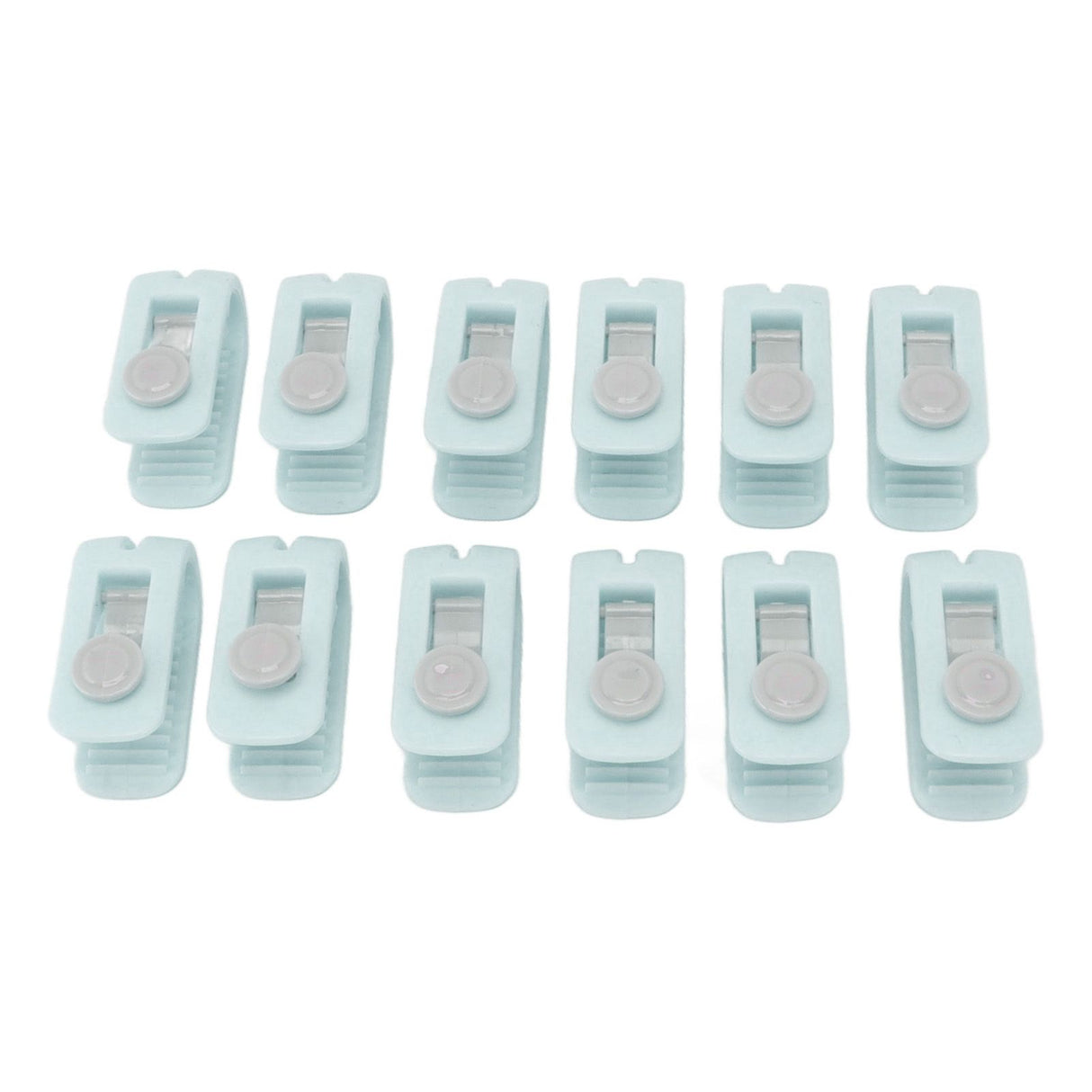 12pcs Bed Sheet Clips Prevent Slip Needleless Safe 180 Degree Closure Universal Quilt Cover Fastener for Home Green