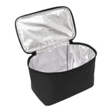 Insulated Grocery Bag Reusable Portable Shopping Collapsible Cooler Food Transport Carrier Oxford Cloth 10L Black - 45-Degree Angle
