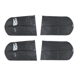 4pcs Garment Bags Waterproof Dustproof Thickened Suit Bag with Transparent Window for Storage Travel Black 100x60cm/39.4x23.6in - Side View