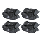 4pcs Garment Bags Waterproof Dustproof Thickened Suit Bag with Transparent Window for Storage Travel Black 100x60cm/39.4x23.6in