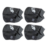 4pcs Garment Bags Waterproof Dustproof Thickened Suit Bag with Transparent Window for Storage Travel Black 100x60cm/39.4x23.6in - 45-Degree Angle