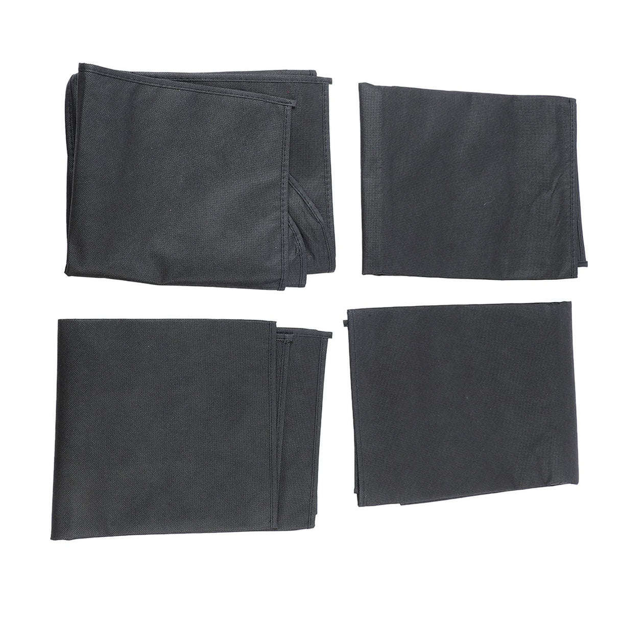 4pcs Garment Bags Waterproof Dustproof Thickened Suit Bag with Transparent Window for Storage Travel Black 100x60cm/39.4x23.6in