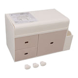 Desktop Storage Box with 3 Drawers Side Holder Plastic Container for Cosmetic Jewelry Sundries Pink - Extra Image