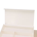 Desktop Storage Box with 3 Drawers Side Holder Plastic Container for Cosmetic Jewelry Sundries Pink