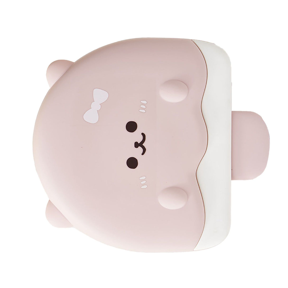5 Compartment Candy Tray with Lid Cartoon Cute Snack Serving Tray Fruit Tray for Outdoor Picnic Pink Bear